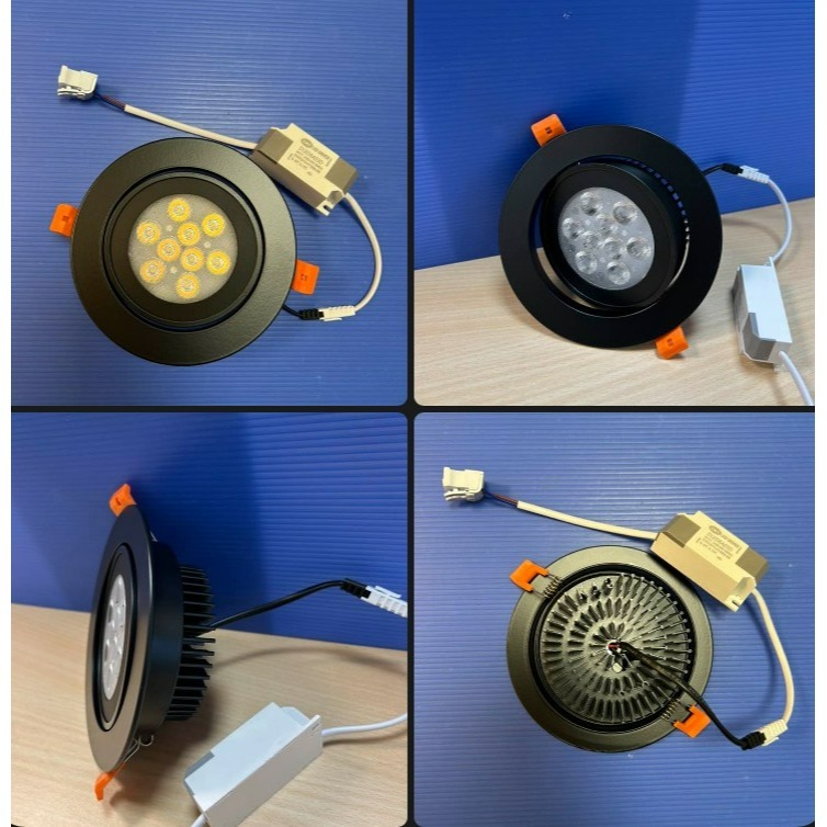 含稅 KAOS LED崁燈 投射燈 質感鋁材 冷鍛散熱器 12cm 9W/12W/15W 白殼/黑殼/銀殼-細節圖6