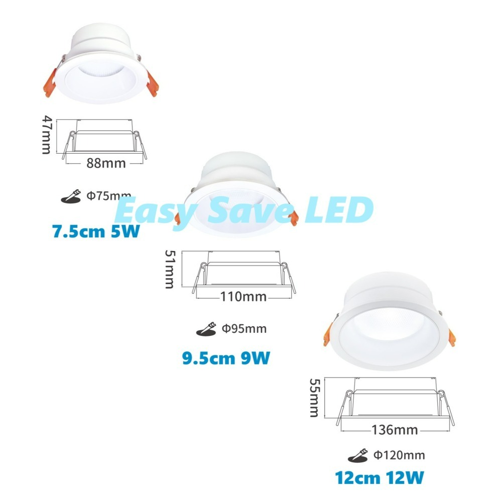 含稅 DANCELIGHT 舞光 LED 高演色性 波爾防眩崁燈 7.5/9.5/12cm 5W/ 9W/12W 全電壓-細節圖6