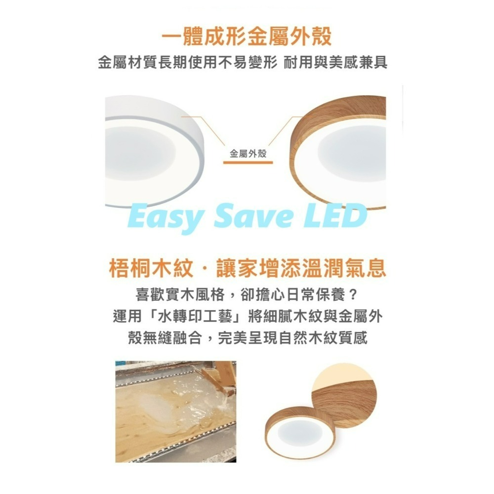 含稅 DANCELIGHT 舞光 LED 超高演色性 24W 嫦娥吸頂燈(二段壁切轉換燈光模式~主燈~靜夜燈) 全電壓-細節圖5