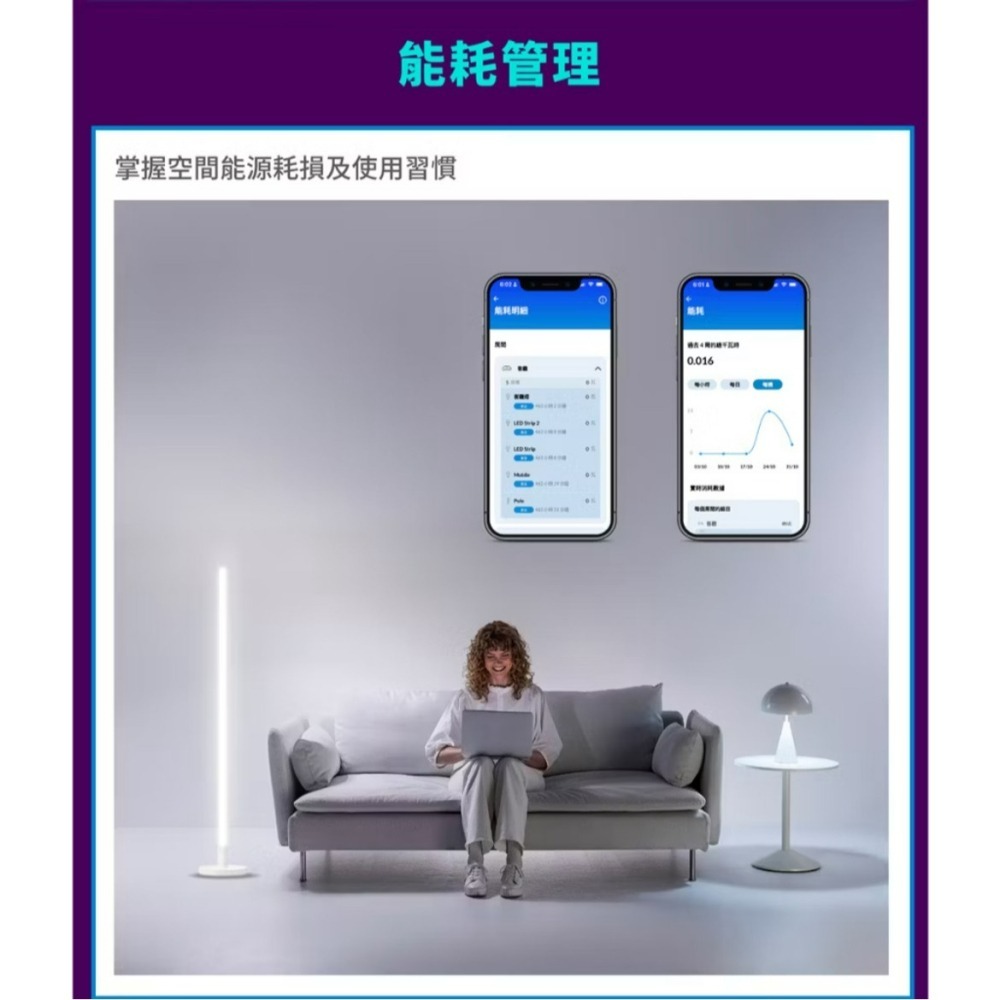 含稅 PHILIPS 飛利浦 WiZ LED全彩落地燈 / 立燈 (PW016) 全電壓-細節圖10