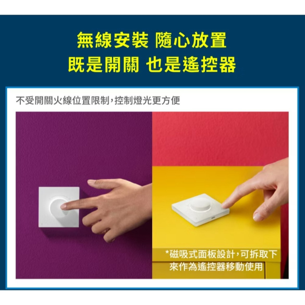 含稅 Philips 飛利浦 WiZ 智能旋鈕調光開關 (PW023)-細節圖7