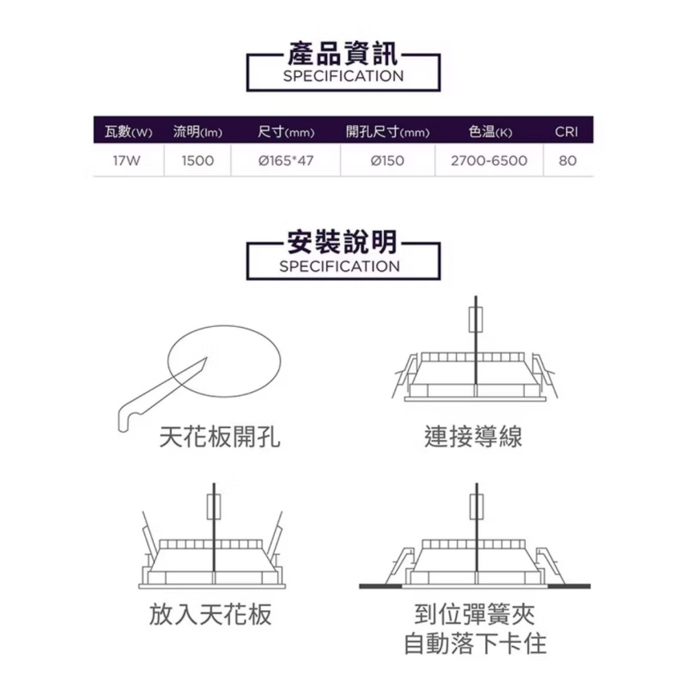 含稅 Philips 飛利浦 Wi-Fi WiZ 智慧照明 可調色溫崁燈 嵌燈 9cm / 15cm-細節圖11