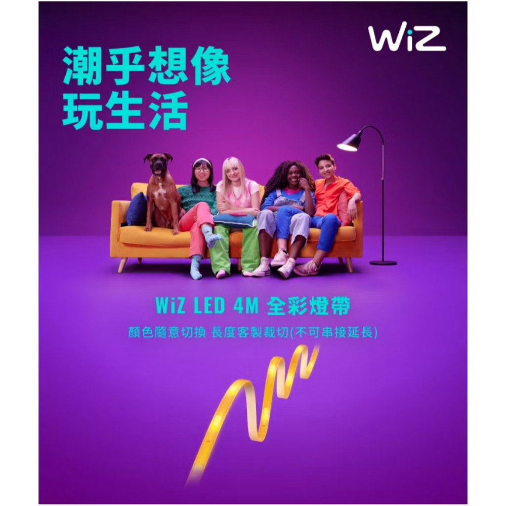 含稅 PHILIPS 飛利浦 WiZ LED 全彩燈帶( 4米,不可串接) (PW018)-細節圖2