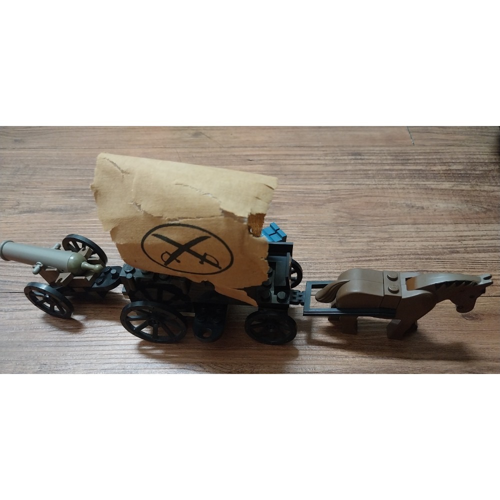 6716 lego 樂高 西部 6716 西部馬車 西部棚車 牛仔 官兵 騎兵 大砲-細節圖2