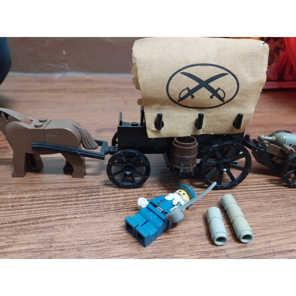6716 lego 樂高 西部 6716 西部馬車 西部棚車 牛仔 官兵 騎兵 大砲-細節圖3