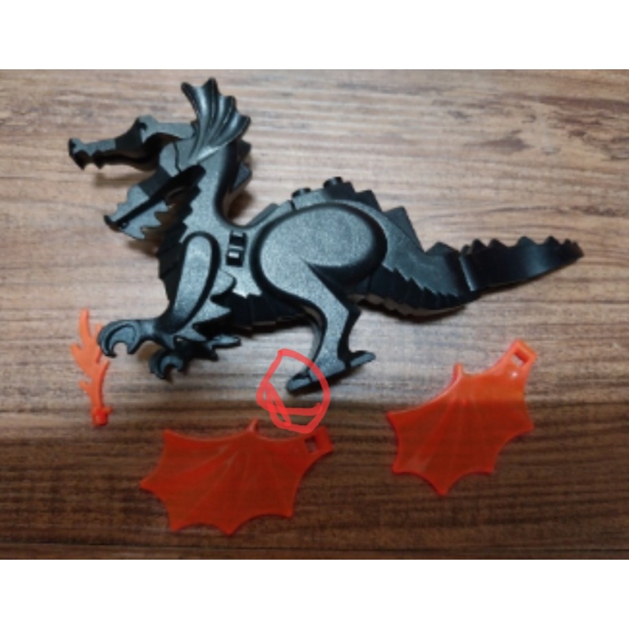 6007 6047 6097 Lego 樂高 城堡 蝠龍 火龍 黑龍-細節圖2