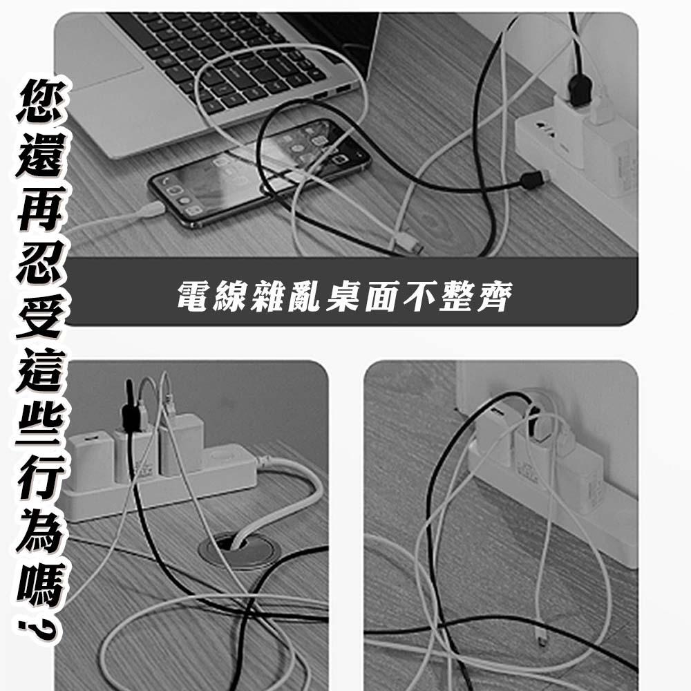 【理線有序 效率倍增】數據線理線器 矽膠多孔集線器 理線器固線器 集線器 桌面集線器 充電線收納 整線器 繞線器-細節圖2