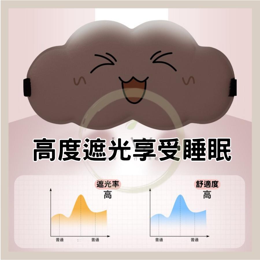 【親膚涼感】隔日配 遮光眼罩 眼罩 睡眠眼罩 雲朵眼罩 粉色 黑色 白色 綠色 紫色 涼感眼罩-細節圖8