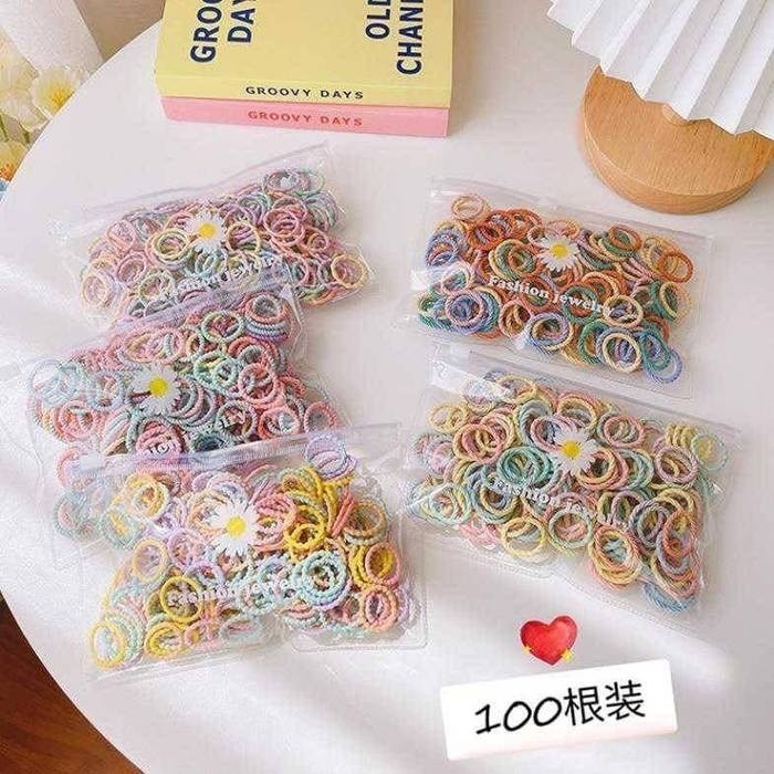 繽紛不傷髮拇指寶寶髮圈100入-細節圖2