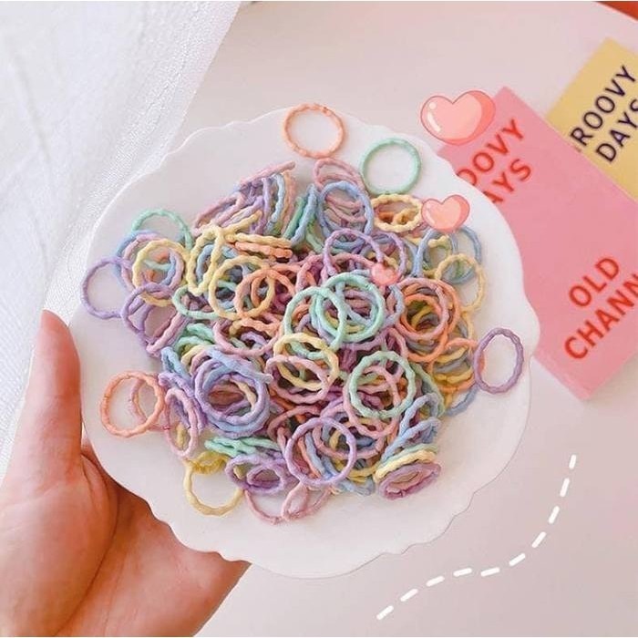 繽紛不傷髮拇指寶寶髮圈100入-細節圖4