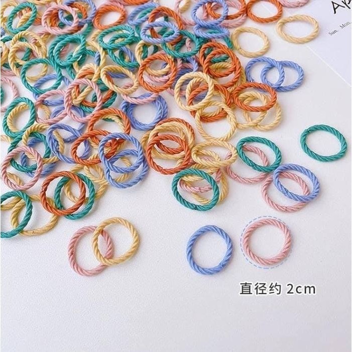 繽紛不傷髮拇指寶寶髮圈100入-細節圖5