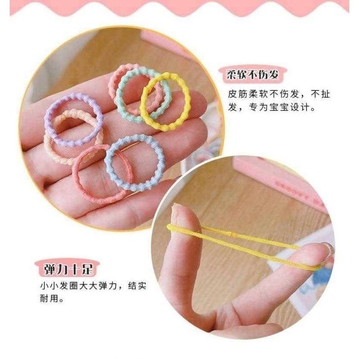 繽紛不傷髮拇指寶寶髮圈100入-細節圖6