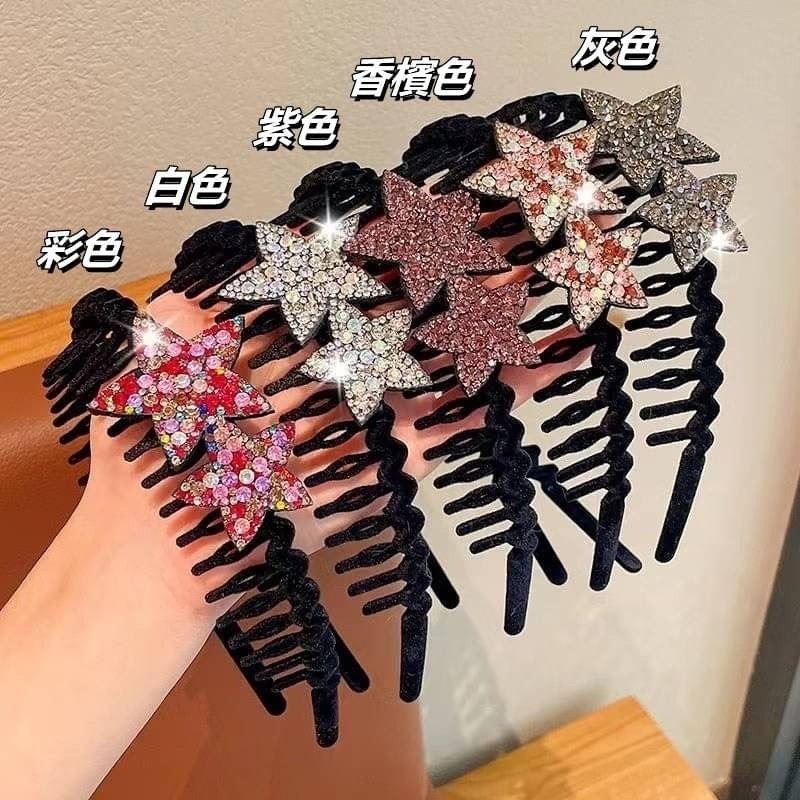 E1155-防滑帶齒梳劉海星星髮箍-細節圖6