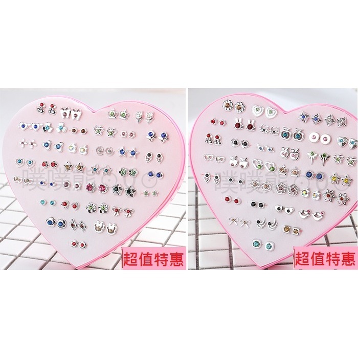 金/銀色矽膠防過敏耳針36對超值裝 耳環超值組-細節圖6