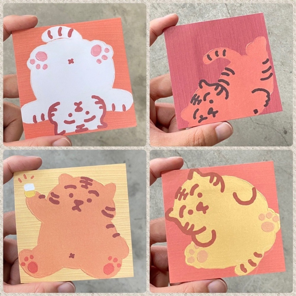 可愛老虎創意油畫N次貼(80貼*1本)-細節圖6