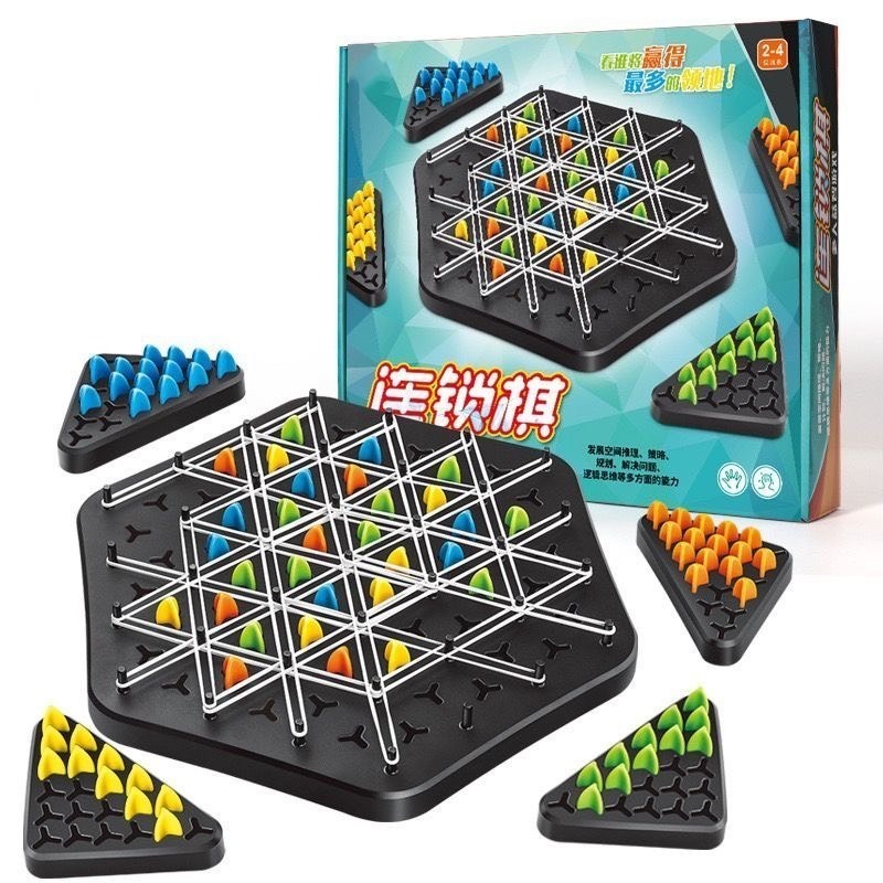 益智桌遊❤️連鎖三角棋互動遊戲-細節圖4