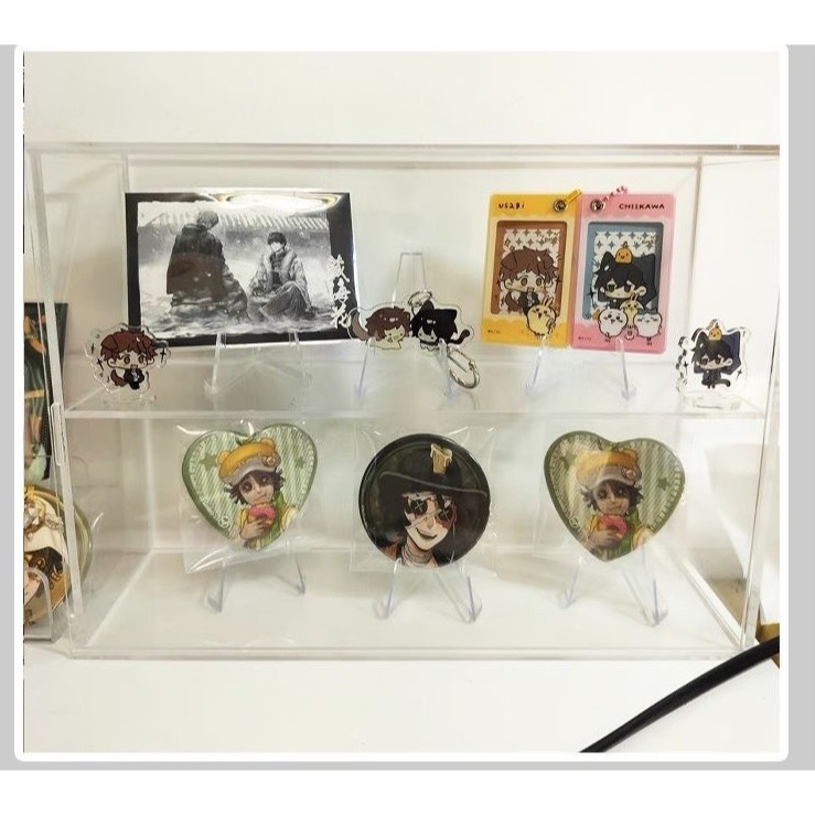 透明雙層徽章展示盒 徽章展示盒 徽章收納盒 公仔收納盒-細節圖2