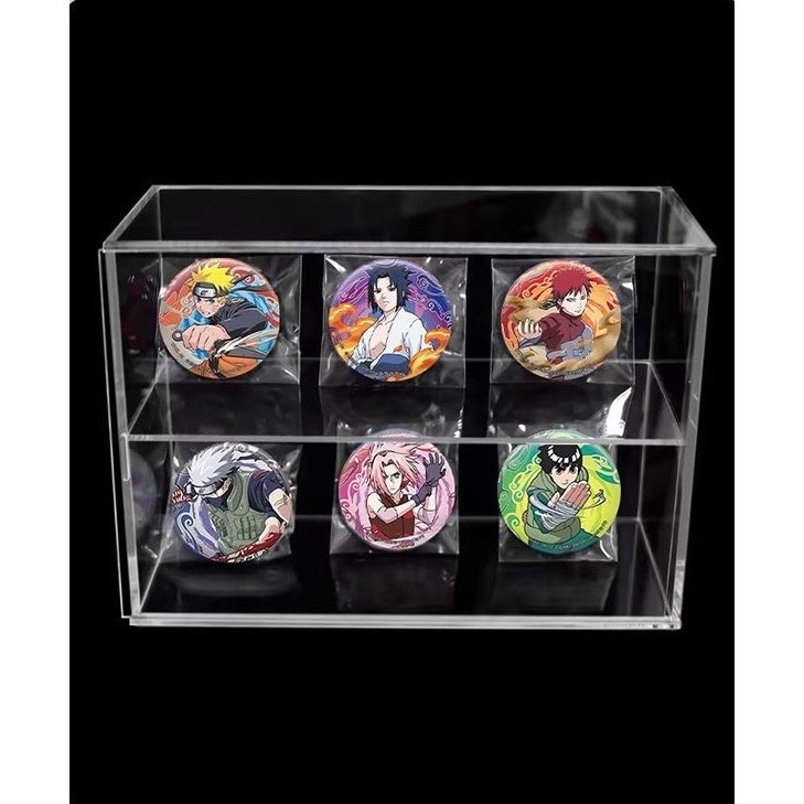 透明雙層徽章展示盒 徽章展示盒 徽章收納盒 公仔收納盒-細節圖3