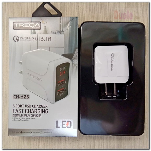 TREQA/2USB 3.1A智能通用充電頭/QUICK CHARGE 3.0/LED顯示電壓/電流-細節圖2