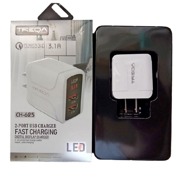 TREQA/2USB 3.1A智能通用充電頭/QUICK CHARGE 3.0/LED顯示電壓/電流-細節圖3