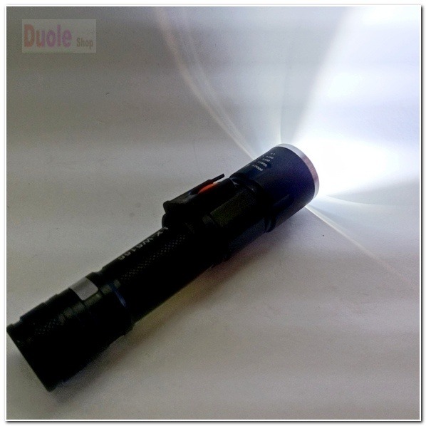 USB充電可調焦工作燈手電筒/CREE XM-L T6 超亮手電筒內含充電電池/後方強磁-細節圖4