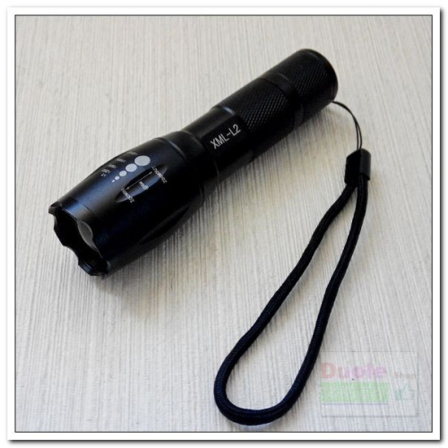 XM-L2手電筒/伸縮變焦/附18650鋰電池 伸縮調焦距/魚眼透鏡/強光LED手電筒