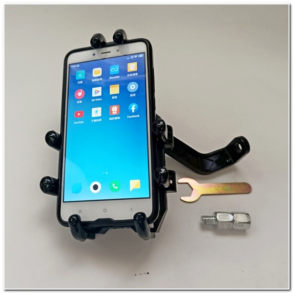 機車支架後視鏡手機架 八爪後照鏡支架 後視鏡支架 手機支架 導航支架 外送神器 防滑穩固 附板手/加高螺絲*2-細節圖4