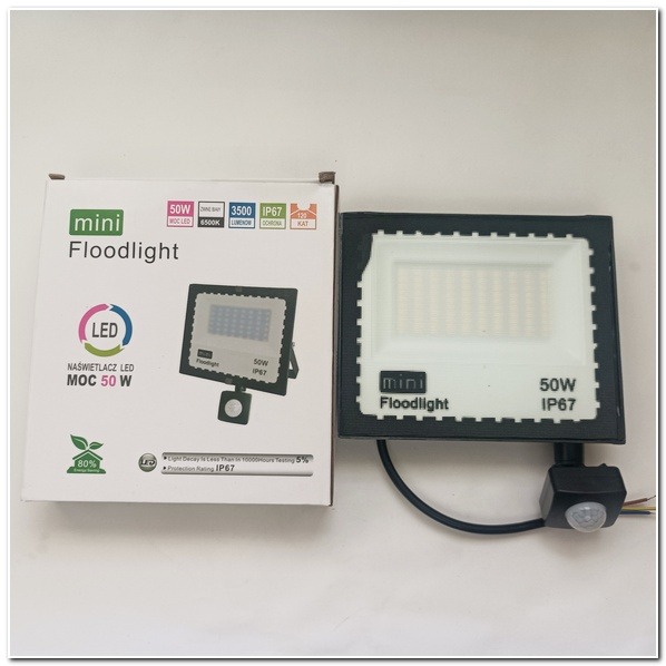 戶外人體感應 感應燈 50W 感應燈 投光燈 IP67 紅外線燈 3500流明 庭院燈 花園燈 插電感應 感應-細節圖2