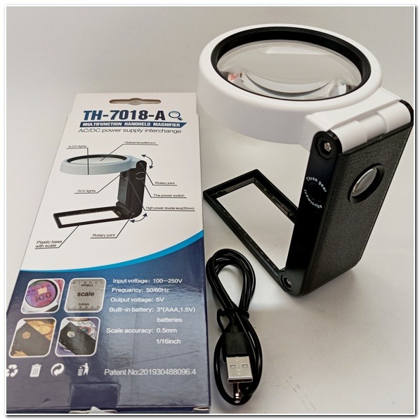 放大鏡折疊 8LED LED放大鏡燈/閱讀燈/照明燈 LED折疊式放大鏡 自帶燈 紫光驗鈔 折疊可立 手持放大鏡 放大鏡-細節圖3
