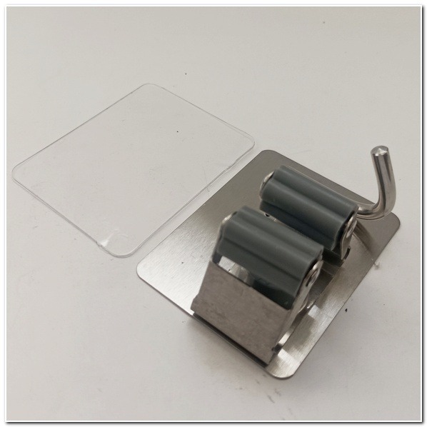 不鏽鋼拖把掛勾 掛鉤 免打孔 無痕收納掛架 拖把架 掃把夾 傘夾 拖把夾 拖把收納 掛勾304不鏽鋼掛鉤-細節圖2