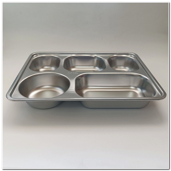 304不鏽鋼帶蓋 5格餐盤 正304 不銹鋼 菜盤 方盤 餐具 餐盒-細節圖5