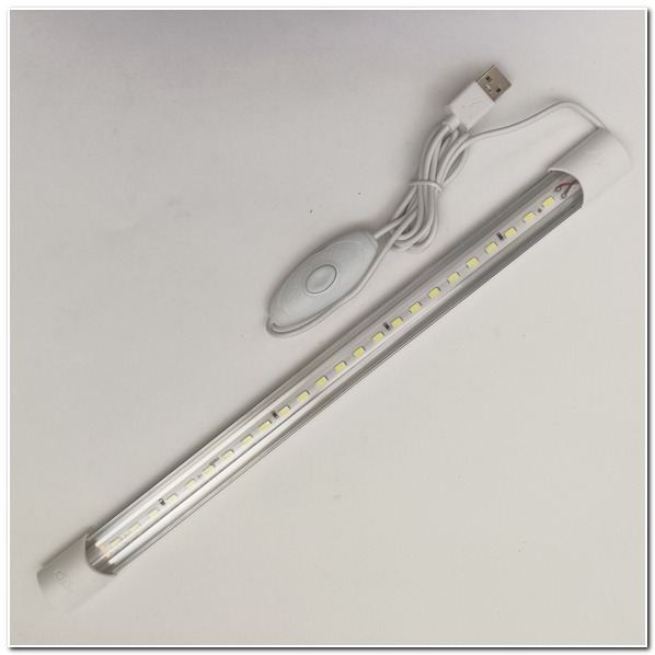 LED燈條USB LED燈條透明燈條 燈條 24led燈 開關燈 爆亮LED燈 LED硬燈條 按壓式開關燈條 30公分燈-細節圖2