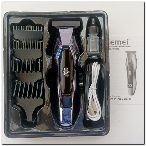 Kemei Km-1656專業理髮器 修剪器 理髮器 科美理髮剪充電式 電推剪/數字電量指示-細節圖9