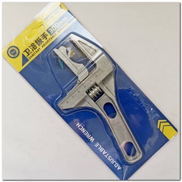 衛浴板手 68mm 管道 超大開口 水槽板手 鋁合金板手 萬用板手浴室 廁所 洗手台臉盆-細節圖2