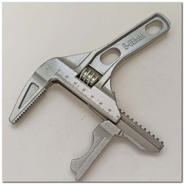 衛浴板手 68mm 管道 超大開口 水槽板手 鋁合金板手 萬用板手浴室 廁所 洗手台臉盆-細節圖3