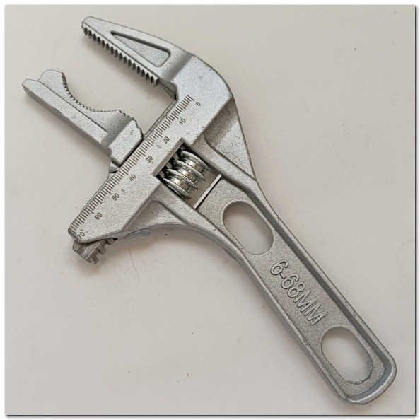 衛浴板手 68mm 管道 超大開口 水槽板手 鋁合金板手 萬用板手浴室 廁所 洗手台臉盆-細節圖4