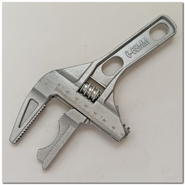 衛浴板手 68mm 管道 超大開口 水槽板手 鋁合金板手 萬用板手浴室 廁所 洗手台臉盆-細節圖5