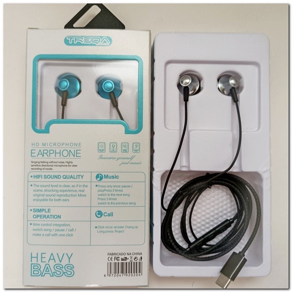 TYPE-C耳機 通話耳機 金屬質感重低音耳機 線控耳機帶麥克風可調音量 TREQA-細節圖2