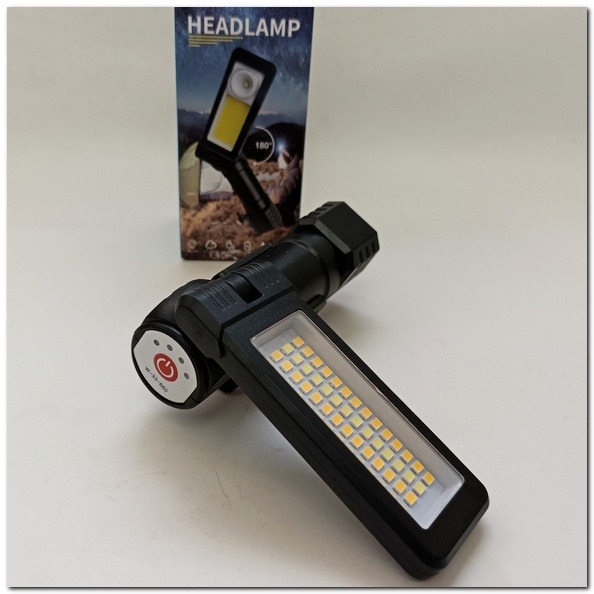 黃白雙光源頭燈 180度調整手持磁吸工作燈 專業維修燈手電筒 56個高亮LED燈珠 黃白雙光源 LED頭燈頭燈 手持手電-細節圖3