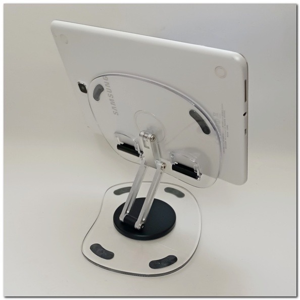 壓克力桌面平板支架 透明可折疊可調節平板支架 360度轉軸 手機支架 平板支架 壓克力桌面支架-細節圖4