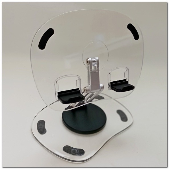 壓克力桌面平板支架 透明可折疊可調節平板支架 360度轉軸 手機支架 平板支架 壓克力桌面支架-細節圖5