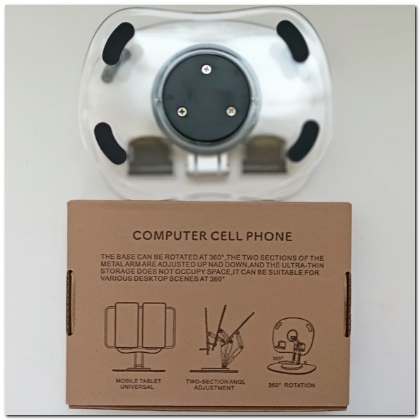 壓克力桌面平板支架 透明可折疊可調節平板支架 360度轉軸 手機支架 平板支架 壓克力桌面支架-細節圖8