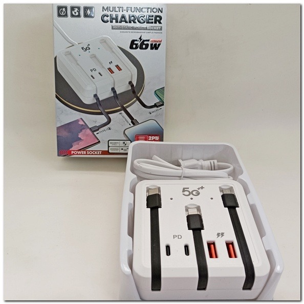 多USB設備充電座 快充座 2PD+2USB快充座 手機 筆電充 充電座 快充頭 充電器 轉接器 USB 多孔充自帶線-細節圖2