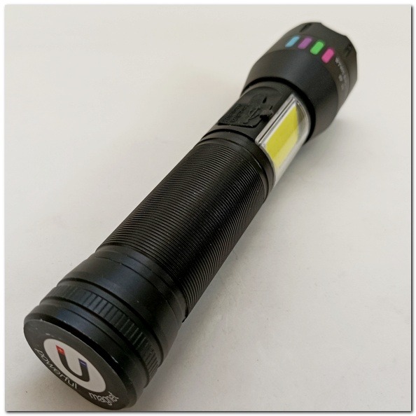 白激光 強光手電筒  TYPE-C 遠射聚光led燈 工作燈 紅白警示 磁吸手電筒 超亮手電 附18650鋰電池-細節圖4