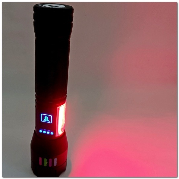 白激光 強光手電筒  TYPE-C 遠射聚光led燈 工作燈 紅白警示 磁吸手電筒 超亮手電 附18650鋰電池-細節圖8