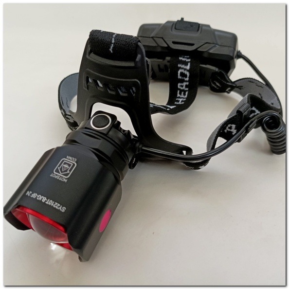 超廣角遠射強光頭燈 側邊感應 白激光 激光炮 單核 頭燈 強光頭燈 廣角變焦 白激光SF24/附18650鋰電池1-細節圖5