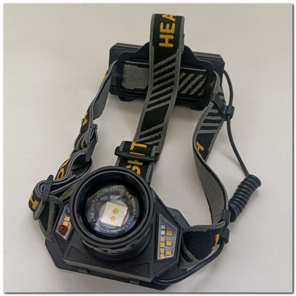 白黃雙光感應頭燈 白極光 激光強力頭燈 戶外感應頭燈 黃白雙光頭燈 感應頭燈 強力頭燈 附18650鋰電池-細節圖4