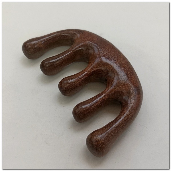 天然木頭按摩梳 檀木按摩梳 原木梳 木頭梳子 梳子 五爪按摩梳 頭皮按摩 肩頸按摩 按摩梳子-細節圖5