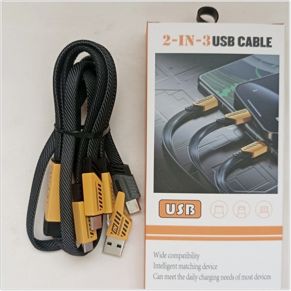 2合3機甲充電線 PD快充線 Type C USB傳輸線 240W 二拖三PD編織快充線 五合一 充電線 快充線 蘋果充-細節圖4