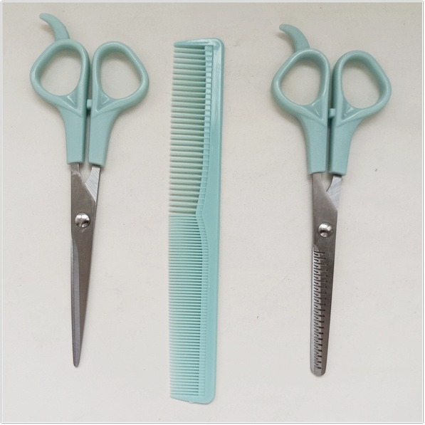 理髮剪刀三件組 美髮工具 剪刀組 理髮工具 家用 理髮剪 美髮剪刀 理髮器 套裝 美髮造型剪刀 牙剪 平剪-細節圖4